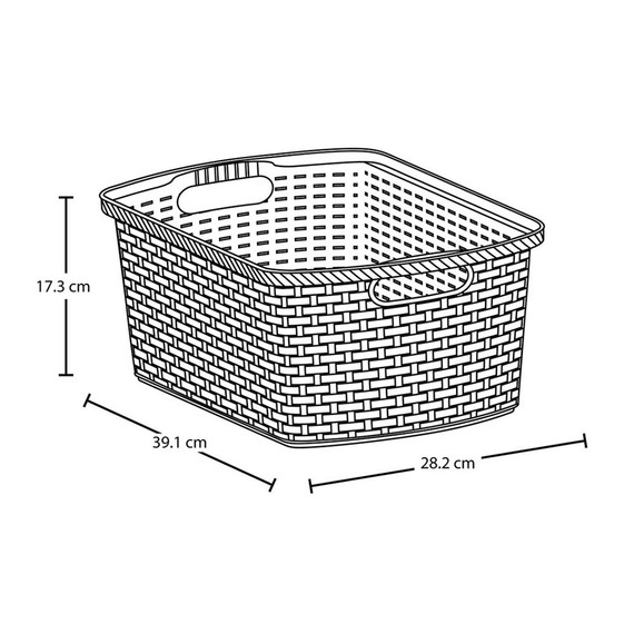 Canasta Shia Alta 12 L Blanca