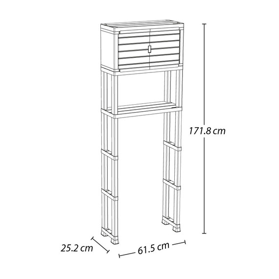 Estante Para Baño Con Puertas Blanco