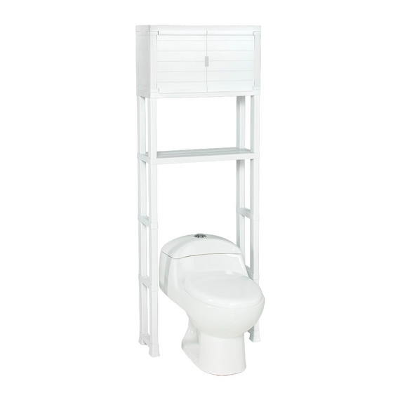 Estante Para Baño Con Puertas Blanco