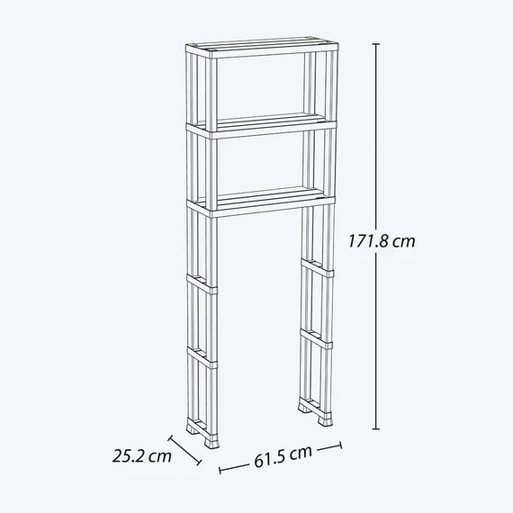 Estante Para Baño 3 Niveles Negro