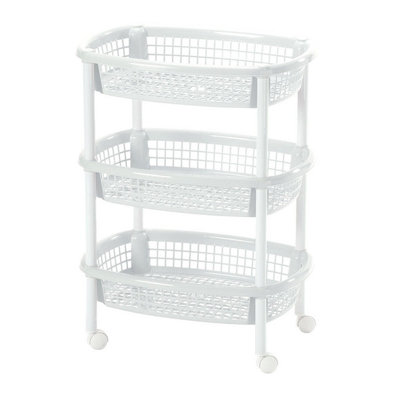 Canasta Movil Ovalada Blanco