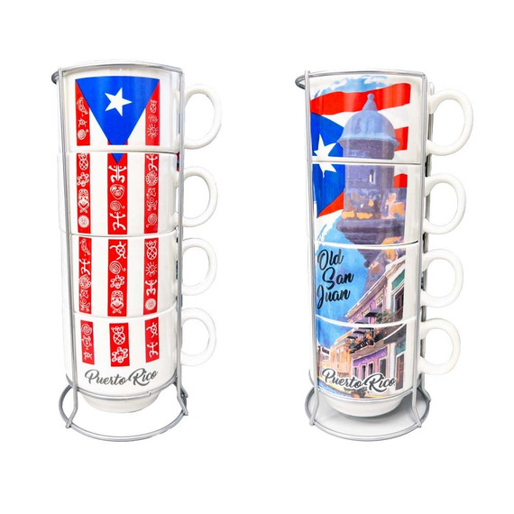Set Tazas Puerto Rico 4 Pc