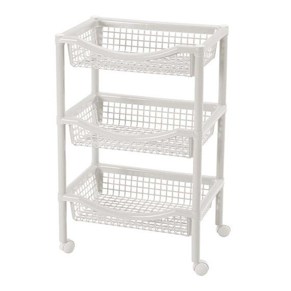 Canasta Móvil Rectangular Blanca