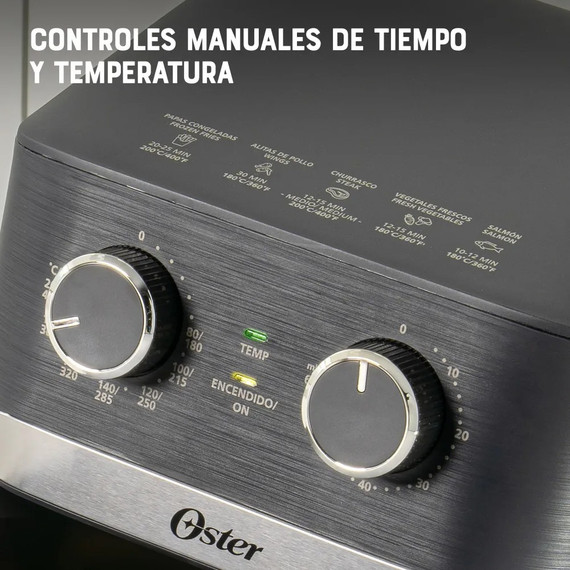 Freidora de Aire, 4L de Capacidad, con Controles de Tiempo y Temperatura, Oster