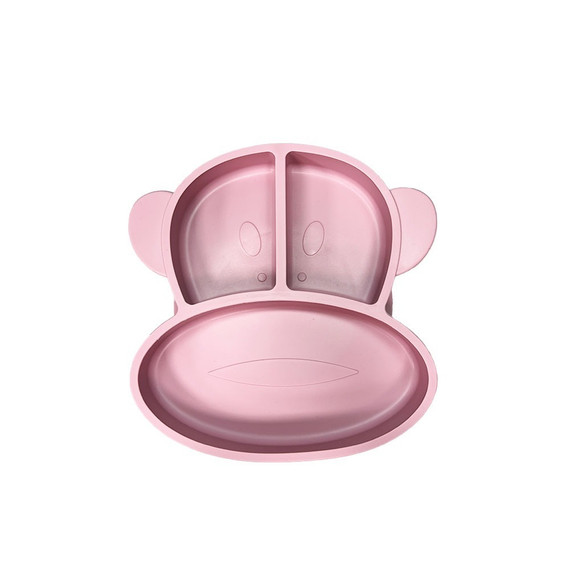 Plato de Silicona para Bebes, Mono