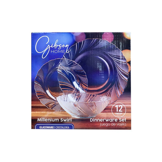 Juego de vajilla Millennium Swirl de 12 piezas