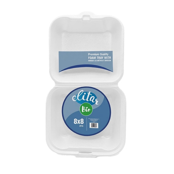 contenedores de comida Desechables 8x8 8Pcs