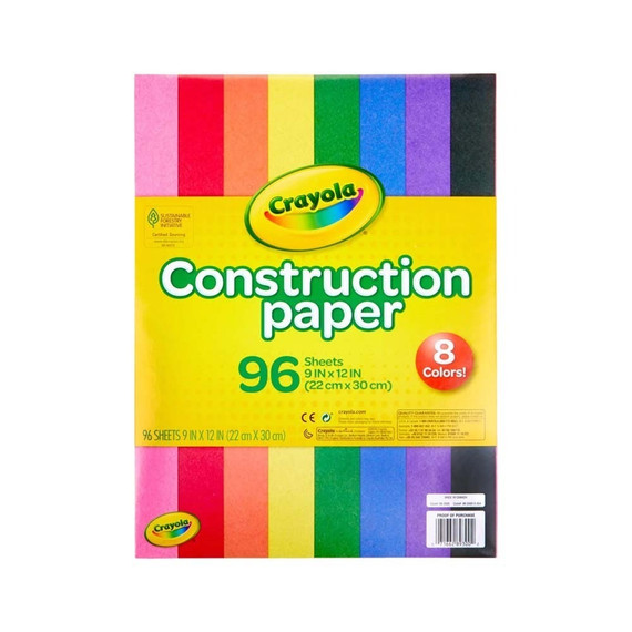 Papel de Construcción Crayola 96 hojas, 8 colores