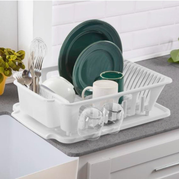 Escurridor Blanco con Bandeja Large Diseño 2