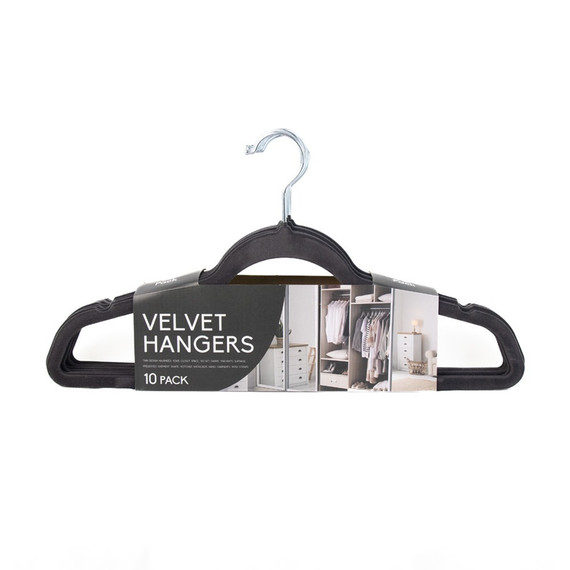 Velvet Hangers Black 10 pack