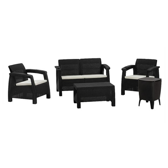 Set patio ferrara comfort y cooler table wengue