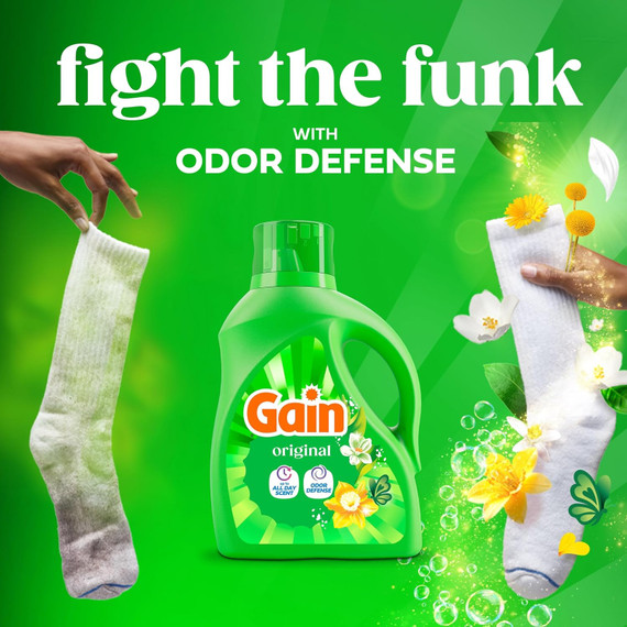 Gain detergente líquido 88oz