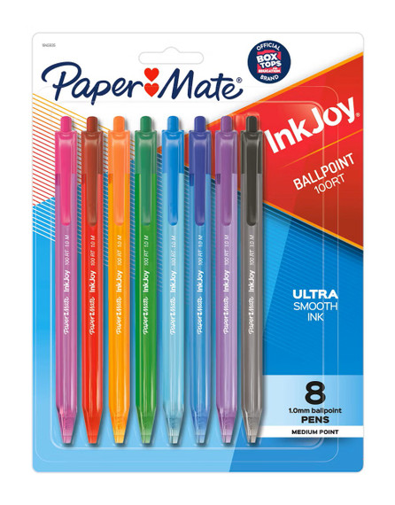 Bolígrafos Retractables Paper Mate Ink Joy 1.0mm 8pack