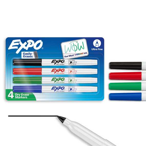Marcadores Expo Punta Fina Colores Surtidos 4 pack