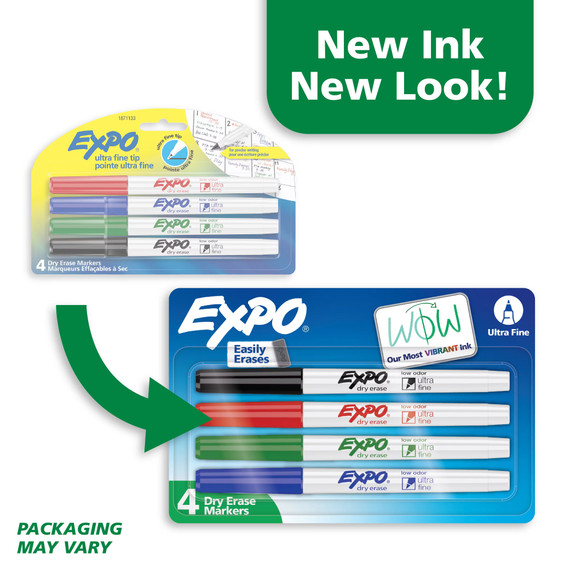 Marcadores Expo Punta Fina Colores Surtidos 4 pack