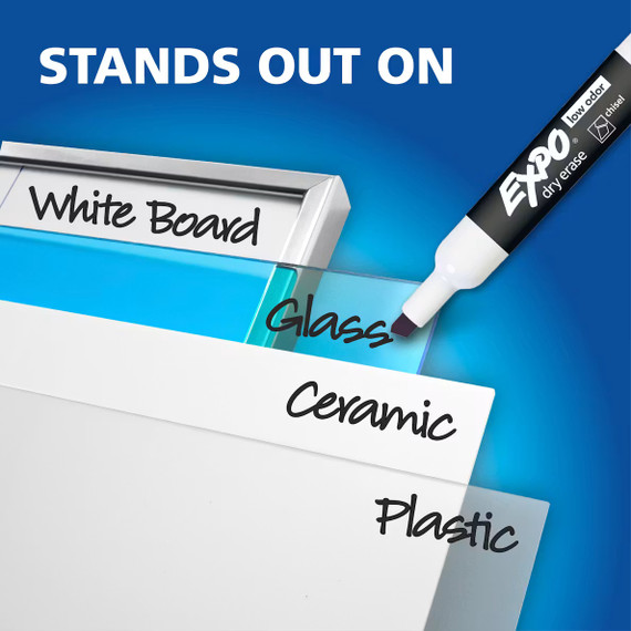 Marcadores Expo Punta Fina Tinta Negro 4 pack