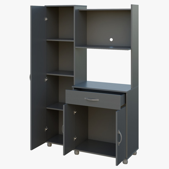 Mesa Cocina Gris Oscuro