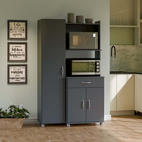 Mesa Cocina Gris Oscuro