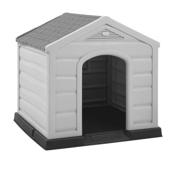 Casa Para Perros Grande Gris Claro