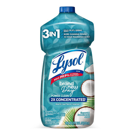 Lysol Power Clean Multi-Surface Cleaner  Coconut & Sea Minerals 28 oz