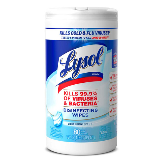 Lysol Disinfecting Wipes Crisp Linen 80 ct.