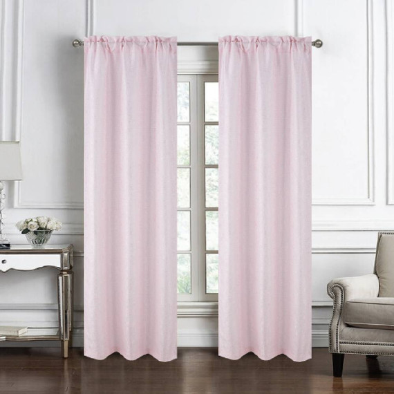 Cortina Cambridge Pink Rod Pocket