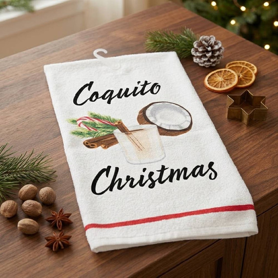 Toalla de Cocina Coquito Christmas