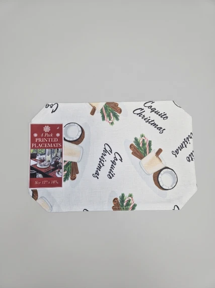 Placemats Navideños 4 pack 12"x18"
