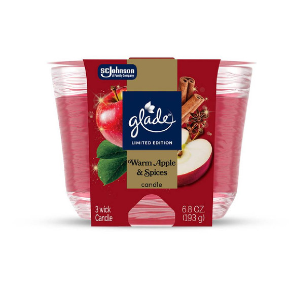 Glade Candle Warm Apple & Spices 6.8oz