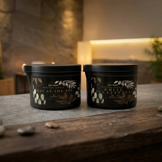 Camilla para masajes + 2 velas