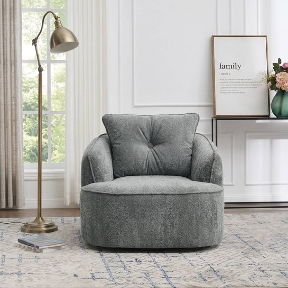 Butaca Swivel Chary Gris Oscuro