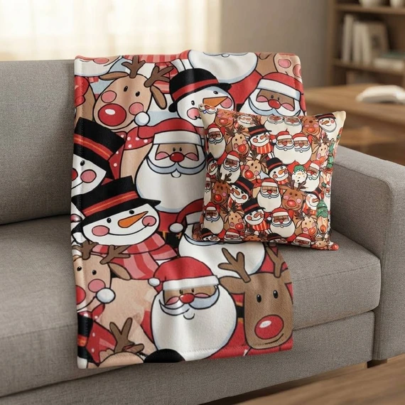 Frisa con Cojín Navideño Bundle