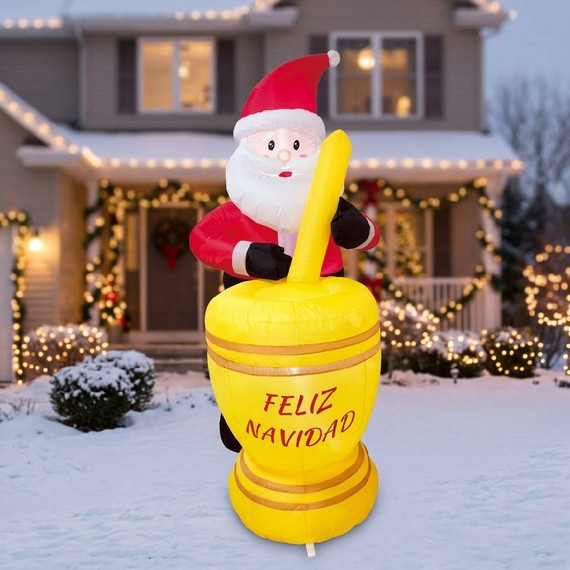 Inflable Santa con Pilon 5ft
