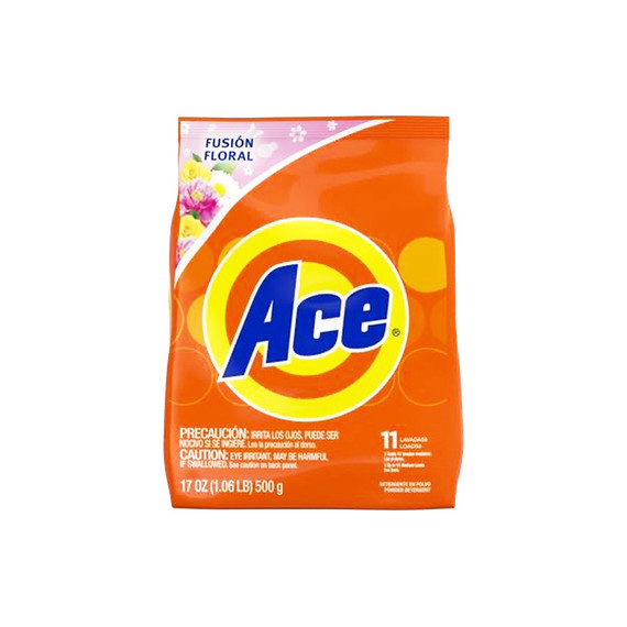 Detergente en Polvo Ace Fusion Floral 500g 17oz