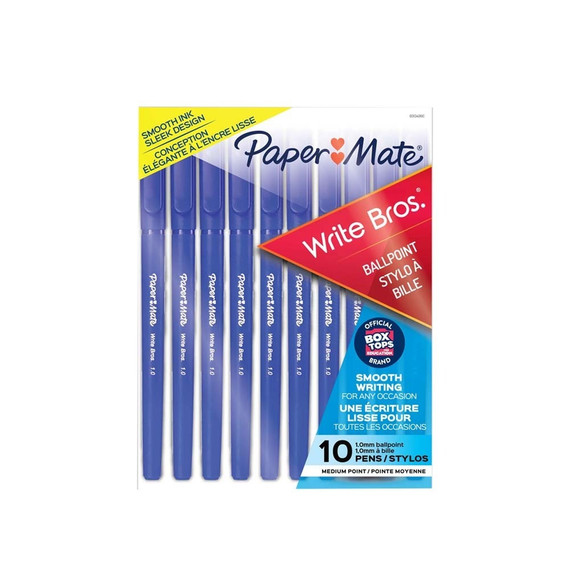 Write Bros. 10 Bolígrafos Azules Ballpoint