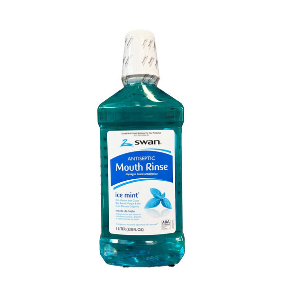 2 SWAN ANTISEPTIC MOUTH RINSE ICE MINT 33.8 FL
