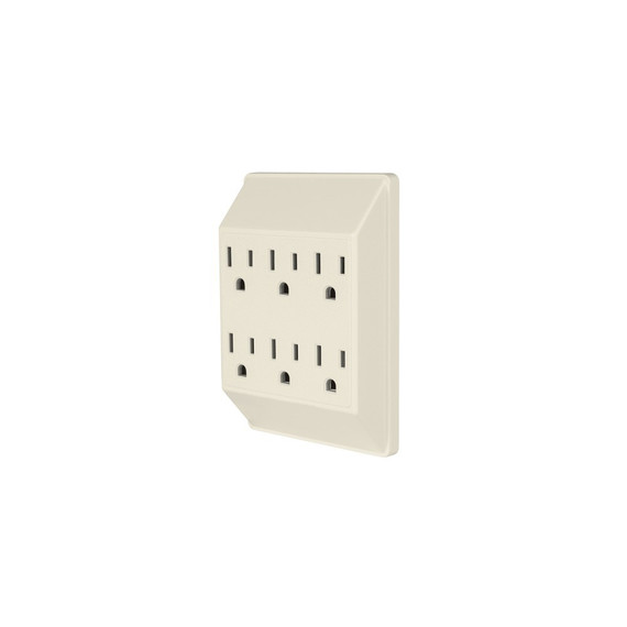 Multiplug 6 entradas cuadrado