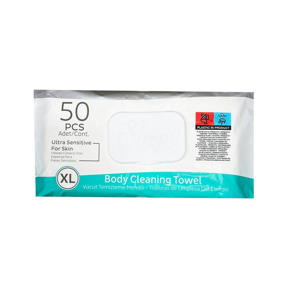Toallitas de Limpieza del Cuerpo Extra Grandes 50 pcs