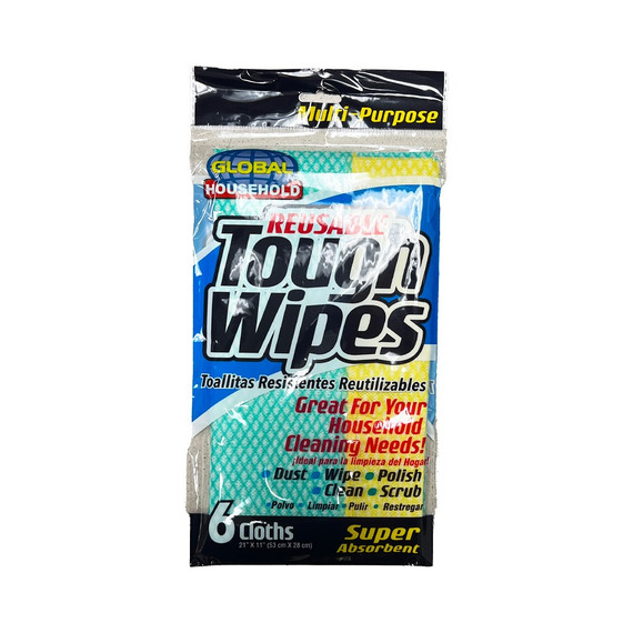 Reusable Tough Wipes 6qty.