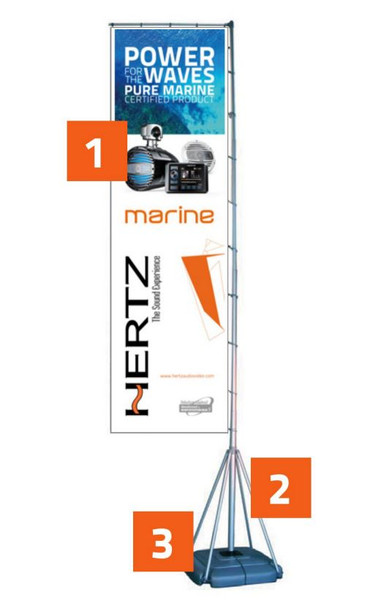 HERTZ M BF.1 - HERTZ MARINE BANNER FLAG 110X400