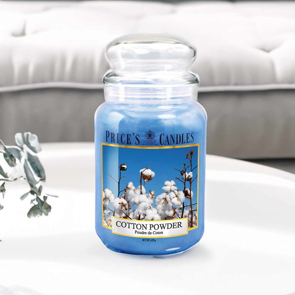 Cotton Powder Candle Jar Large