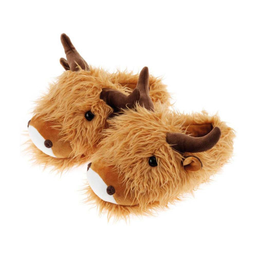 Fuzzy Friends Highland Cow Slippers