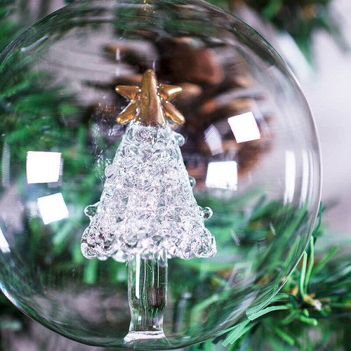 Personalised Glass Christmas Tree Bauble