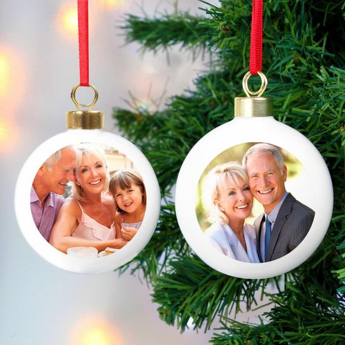 Personalised Double Sided Photo Bauble