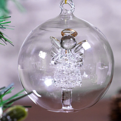 Personalised Glass Angel Bauble