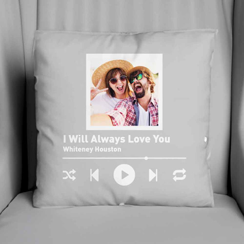 Personalised Song Photo Cushion