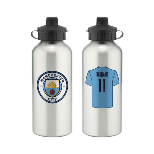 Personalised Manchester City FC Aluminium Water Bottle