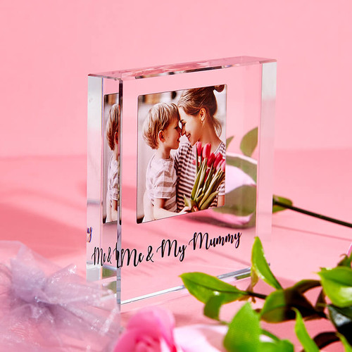 Personalised Me & Mummy Photo Glass Token