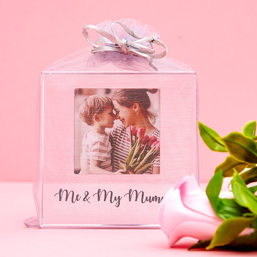 Personalised Me & Mummy Photo Glass Token