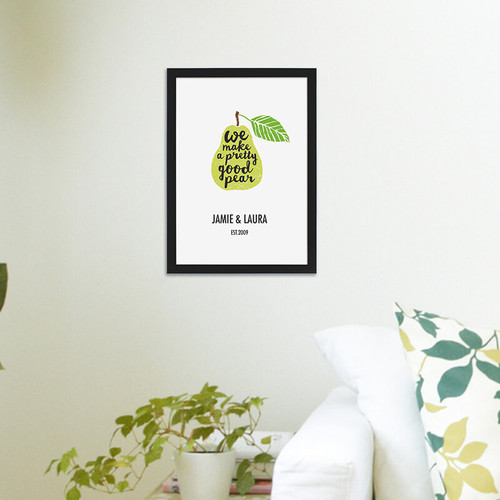 Personalised Perfect Pear Framed Poster